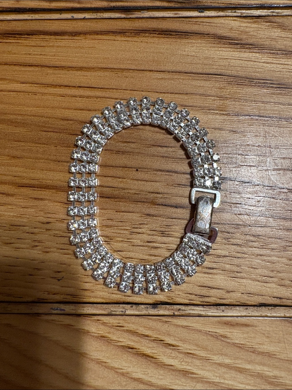 Napier Silver Crystal Multi-Row Bracelet